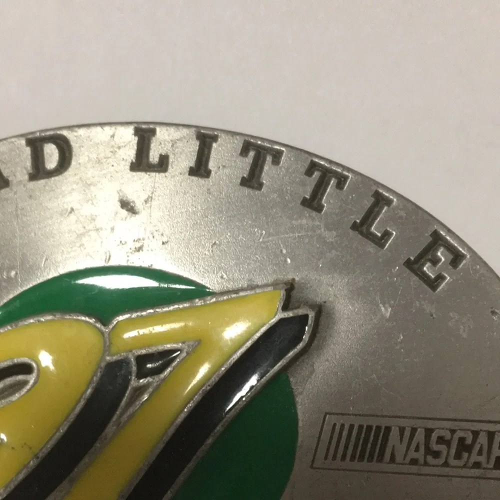 1998 The Great American Buckle Co. Pewter Chad Little NASCAR 97 Buckle